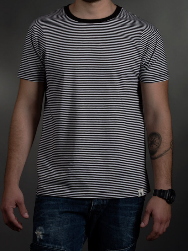 Μπλούζα Ριγέ Mini Μαύρο / Λευκό Κοντομάνικη