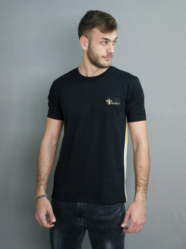 κοντομάνικο μπλουζάκι με τρέσα  Yellow stripes