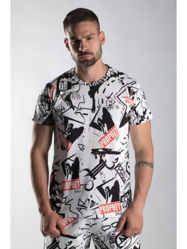 κοντομάνικο μπλουζάκι allover comics