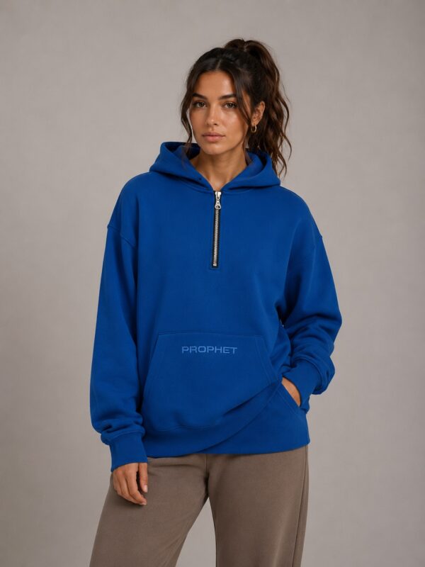half zip oversize girl